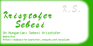 krisztofer sebesi business card